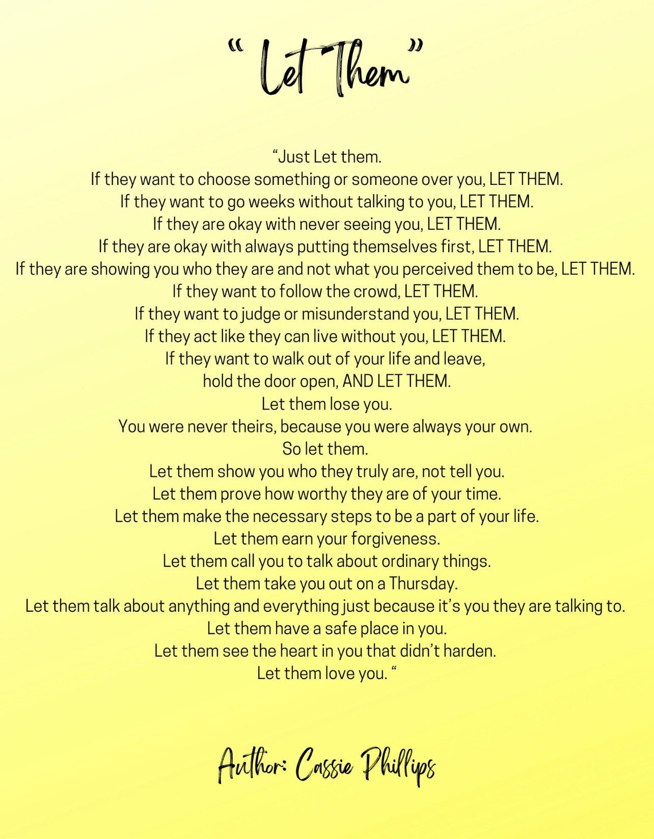 Let Them Poem 8 5x11 DIGITAL Print