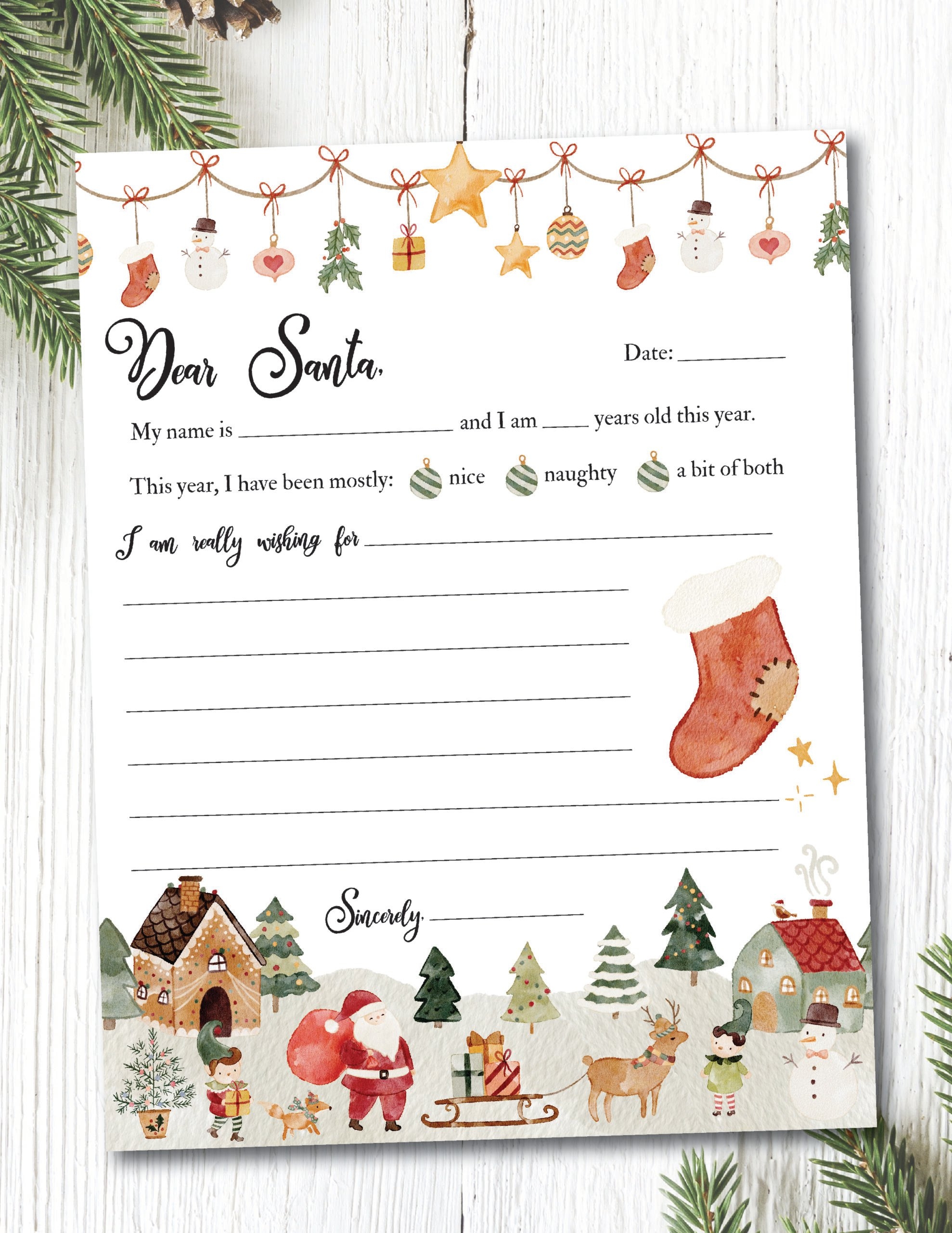 Free Printable Christmas List For Santa