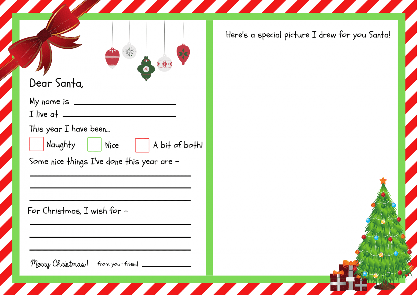 Letters To Santa Templates Free Printables Super Busy Mum 