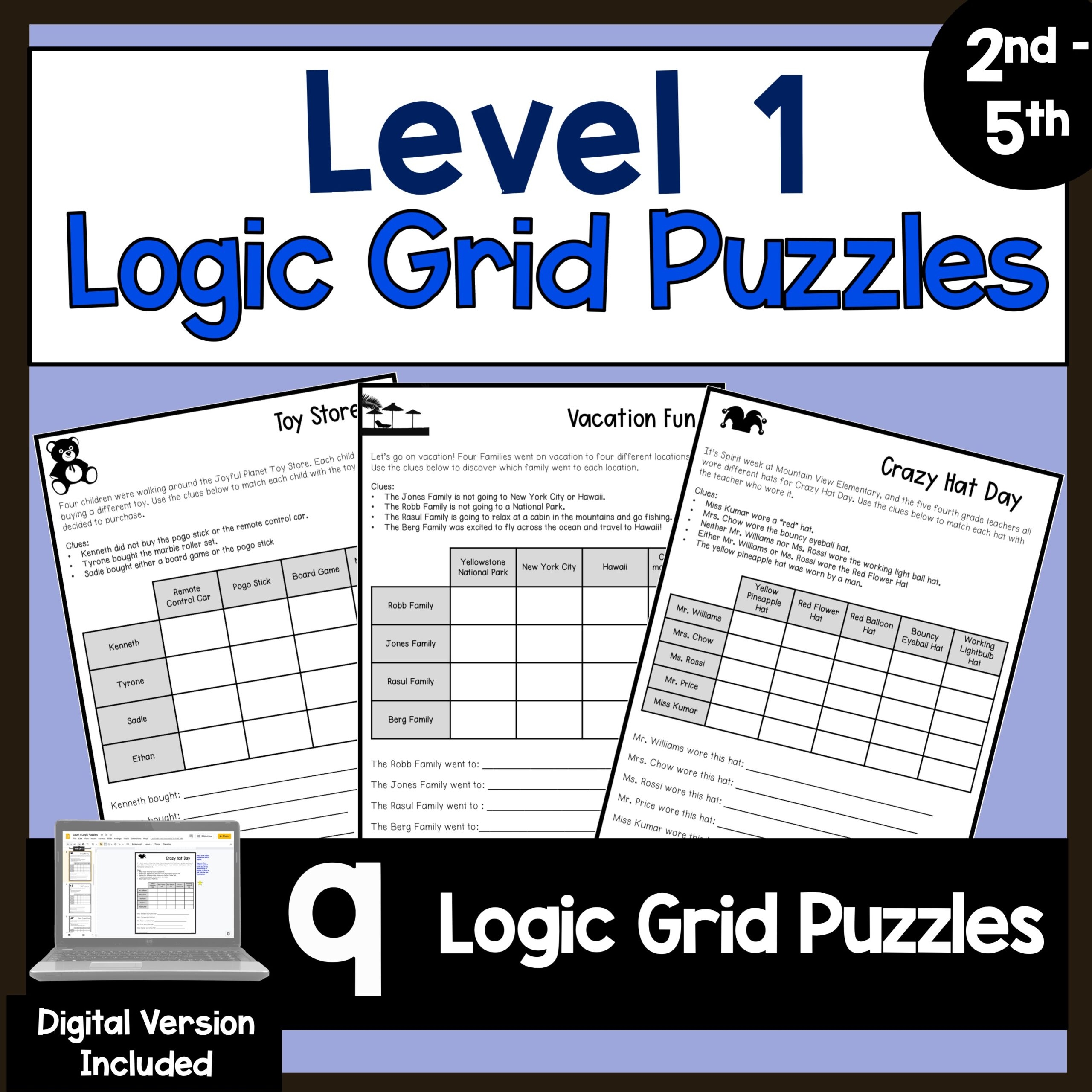 Level 1 Logic Puzzles Made By Teachers