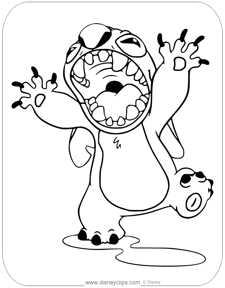 Stitch Coloring Pages Printable Free