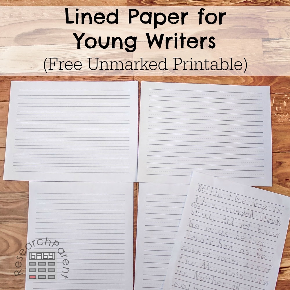 Lined Paper For Young Writers ResearchParent