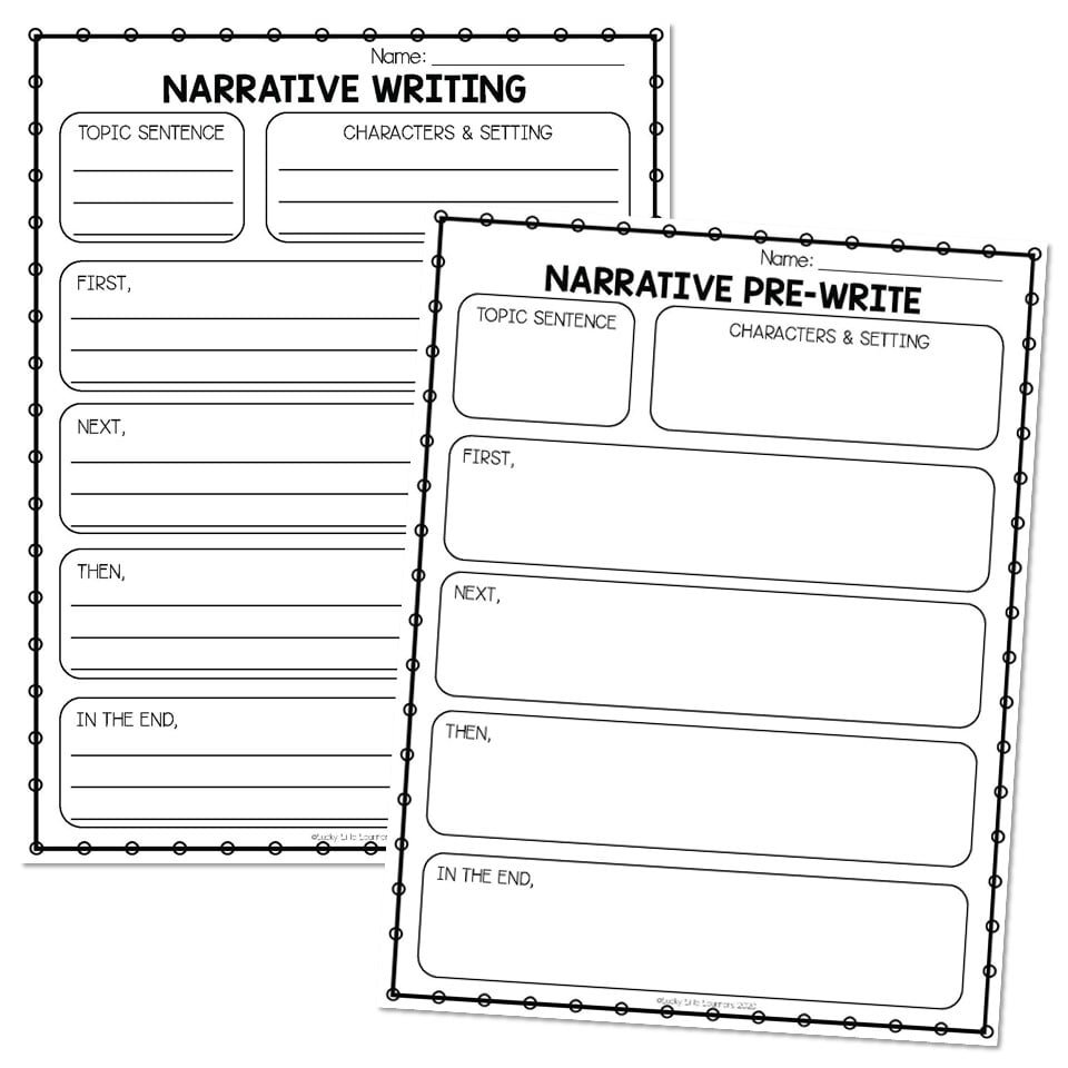 Free Printable Narrative Writing Graphic Organizer