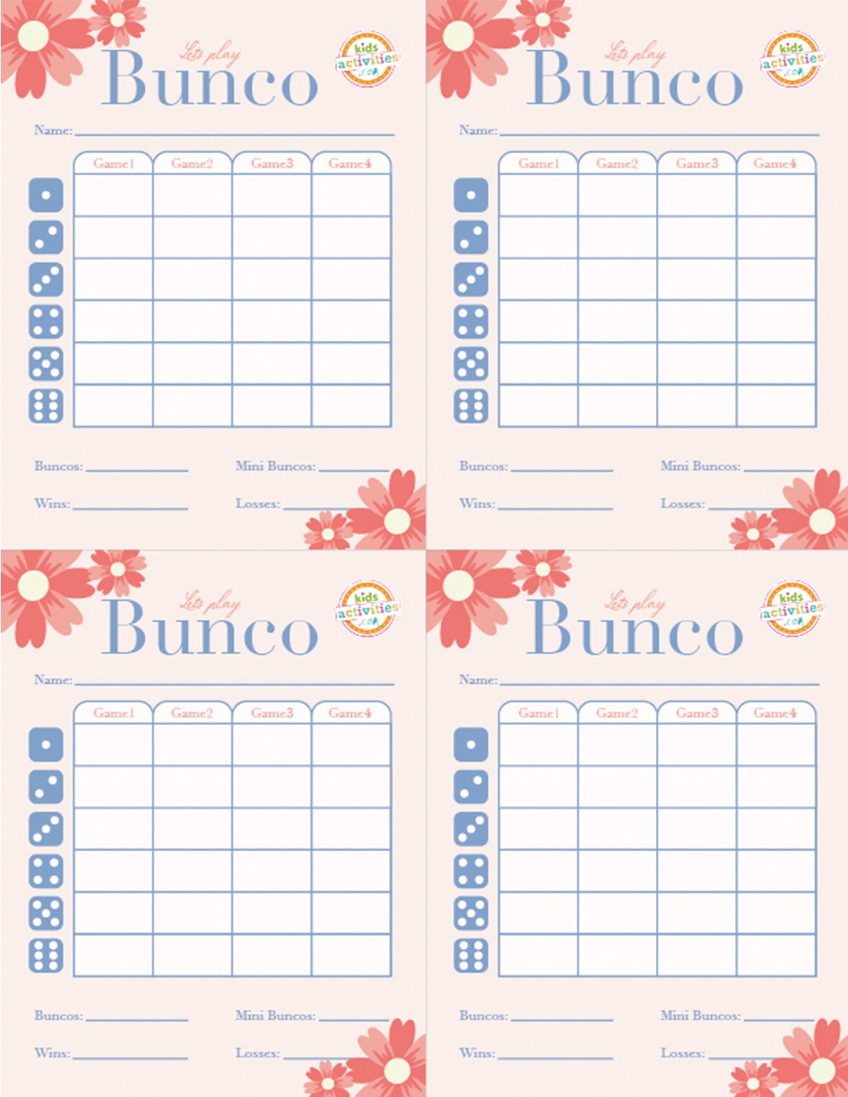 Make A Bunco Party Box With Free Printable Bunco Score Sheets 