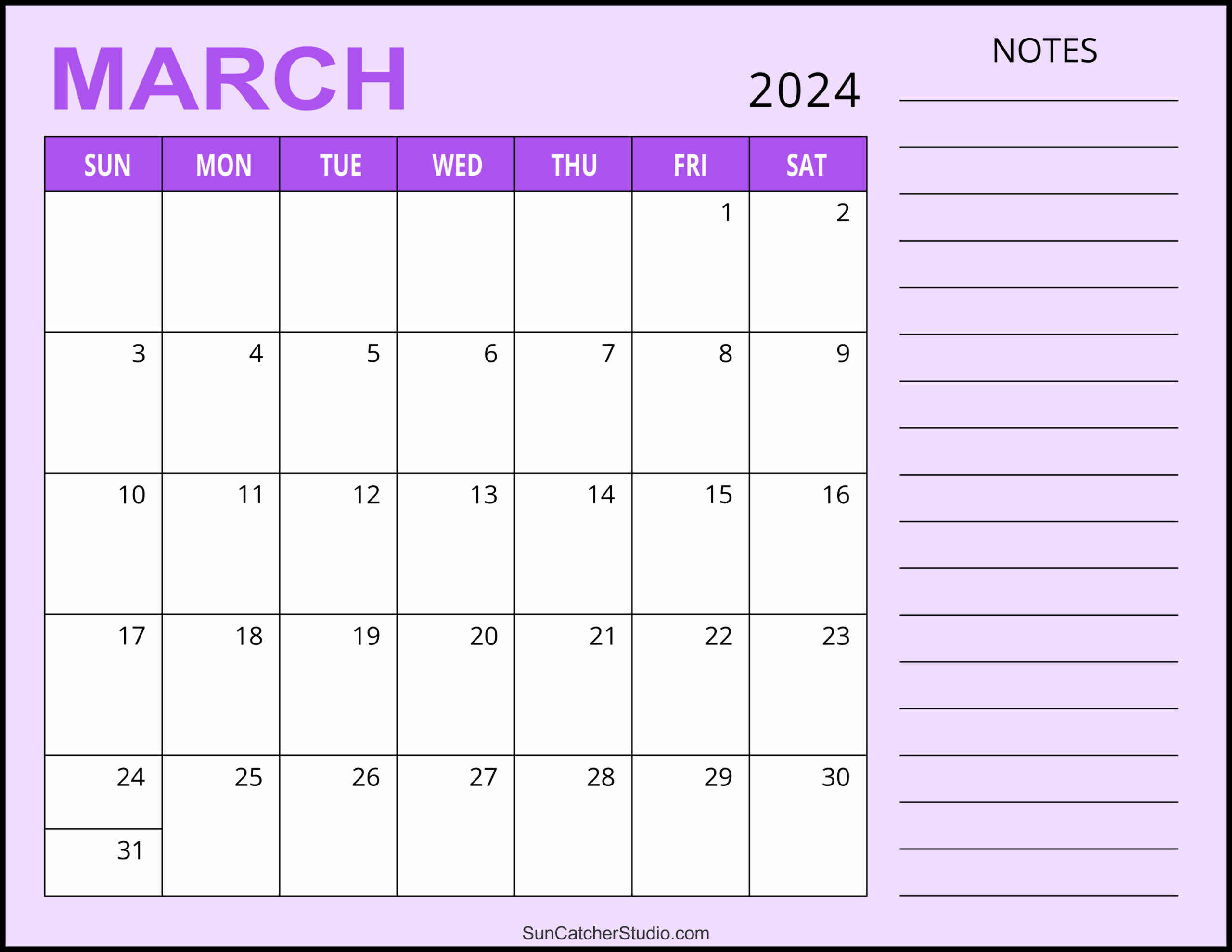 March 2024 Calendar Free Printable Free Printables Monograms Design Tools Patterns U0026 DIY Projects