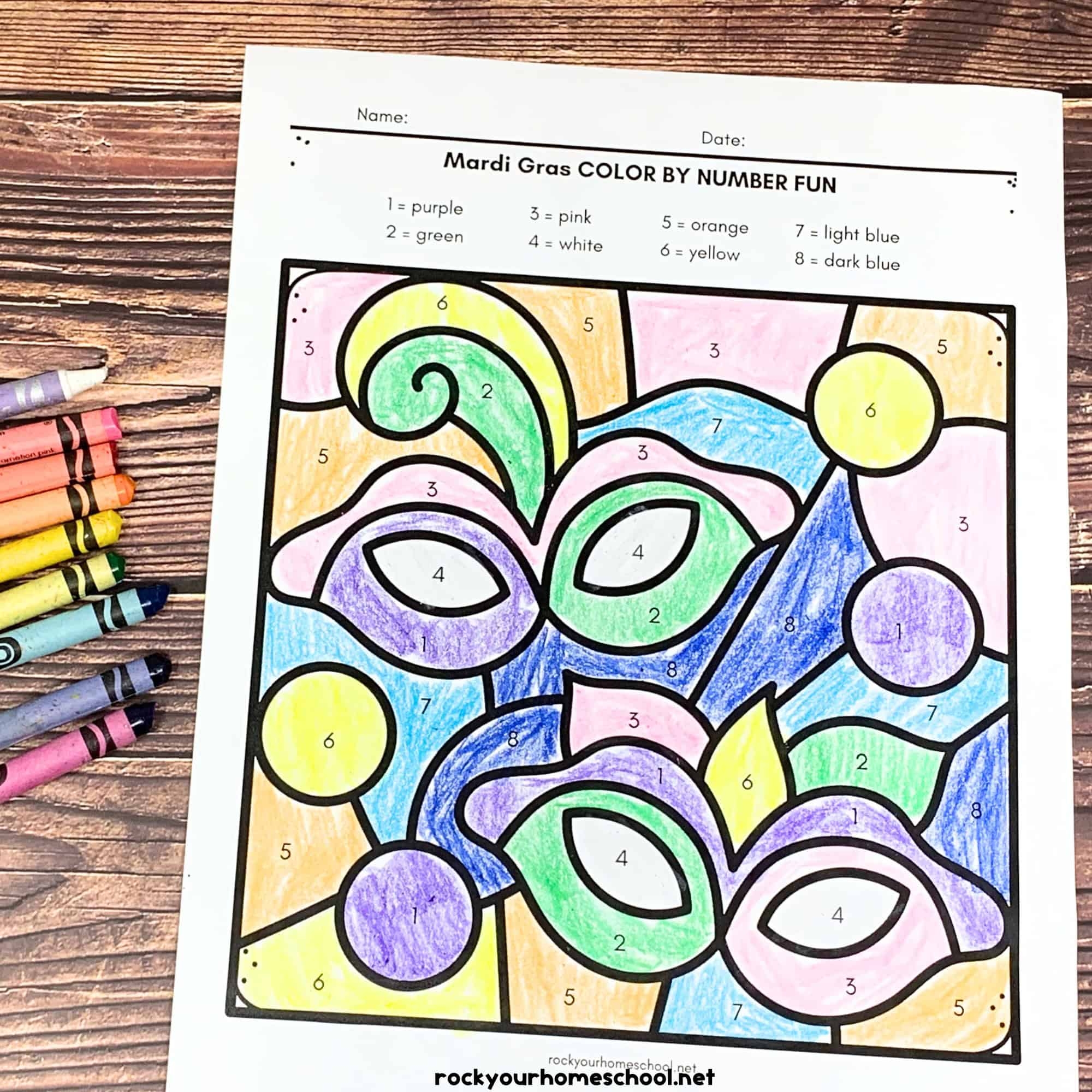 Mardi Gras Coloring Pages For Color By Number Fun Free Rock 