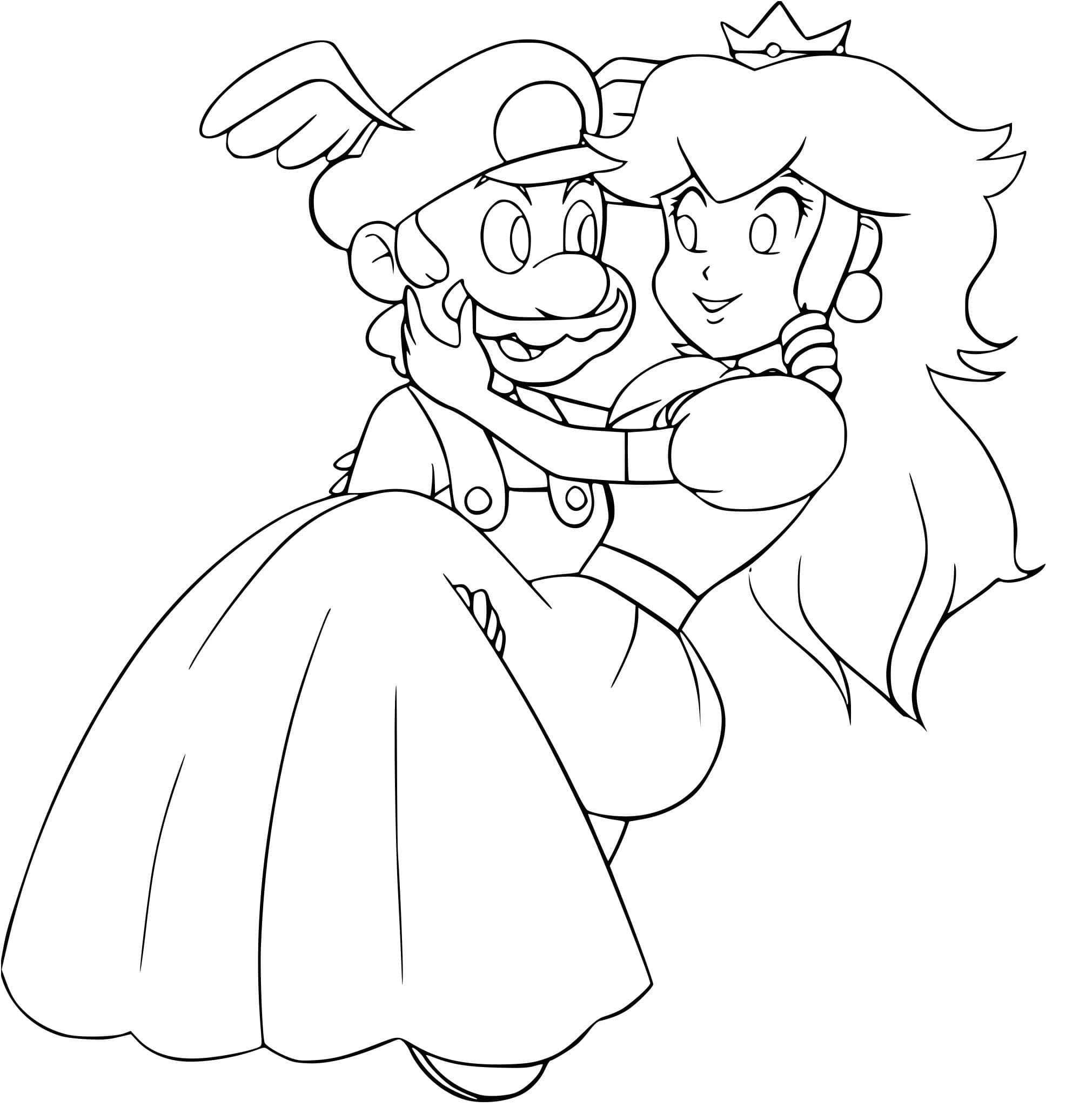 Free Printable Princess Peach Coloring Page