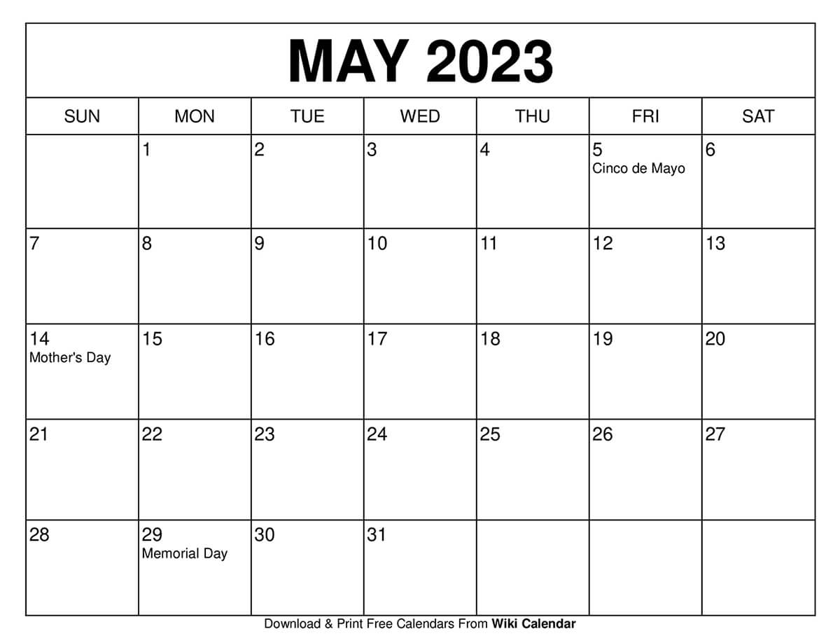 May 2025 Calendar Printable Templates U0026 More
