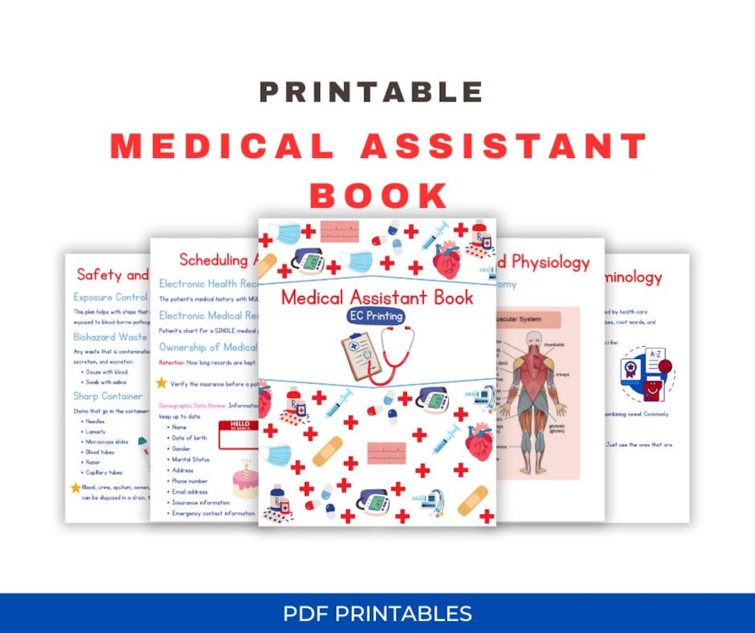 Medical Assistant Book CMA MA Notes Study Guide PDF Etsy