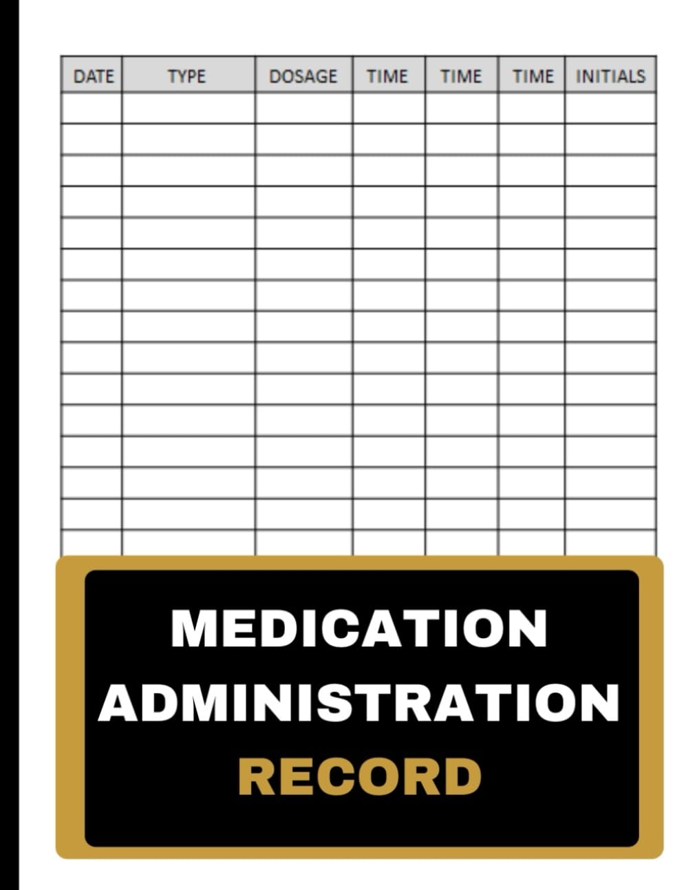 Medication Administration Record Detailed Medication Tracking Log 120 Page SI ZIN ADAMIS Amazon Books