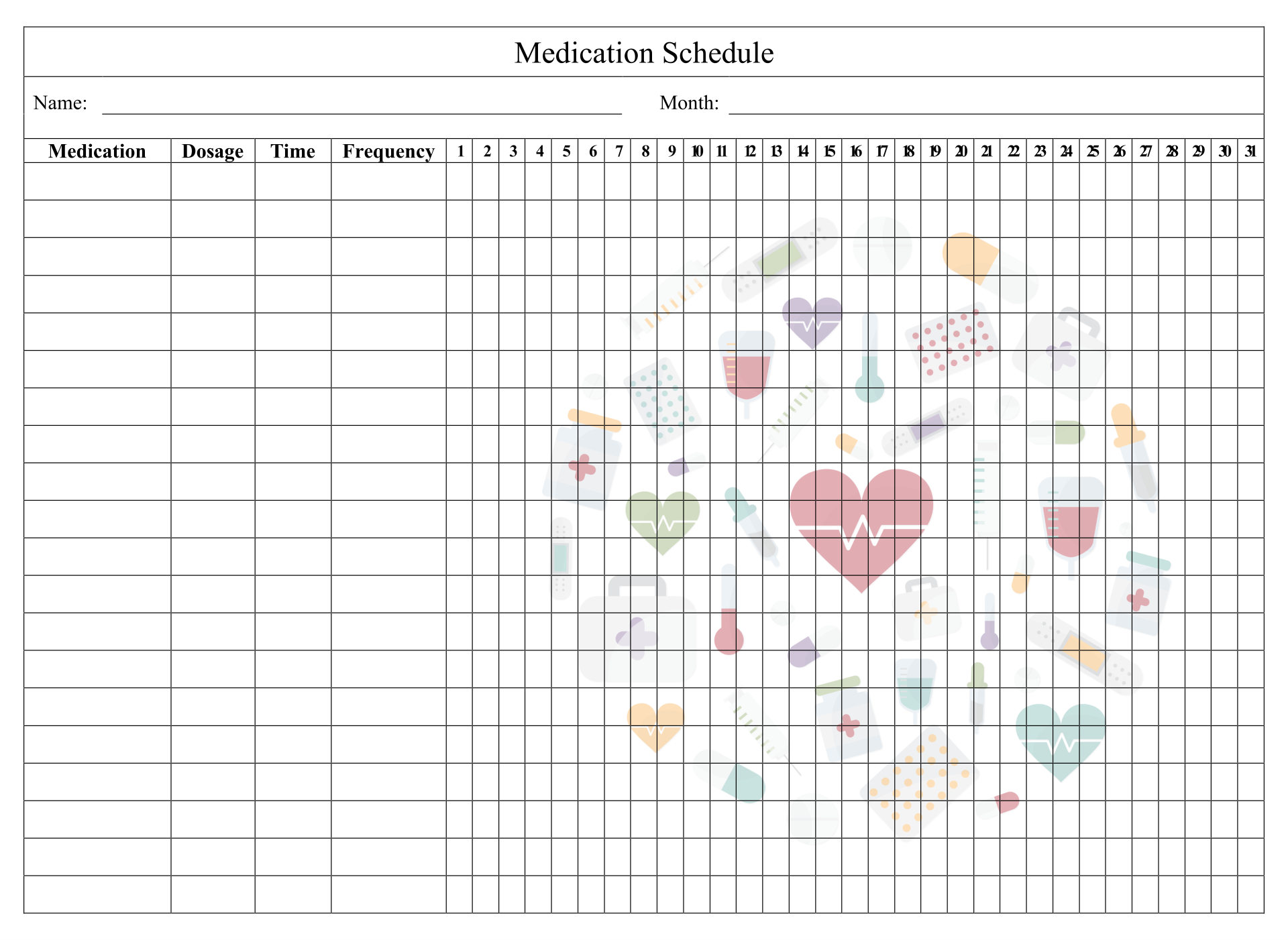 Free Printable Mar