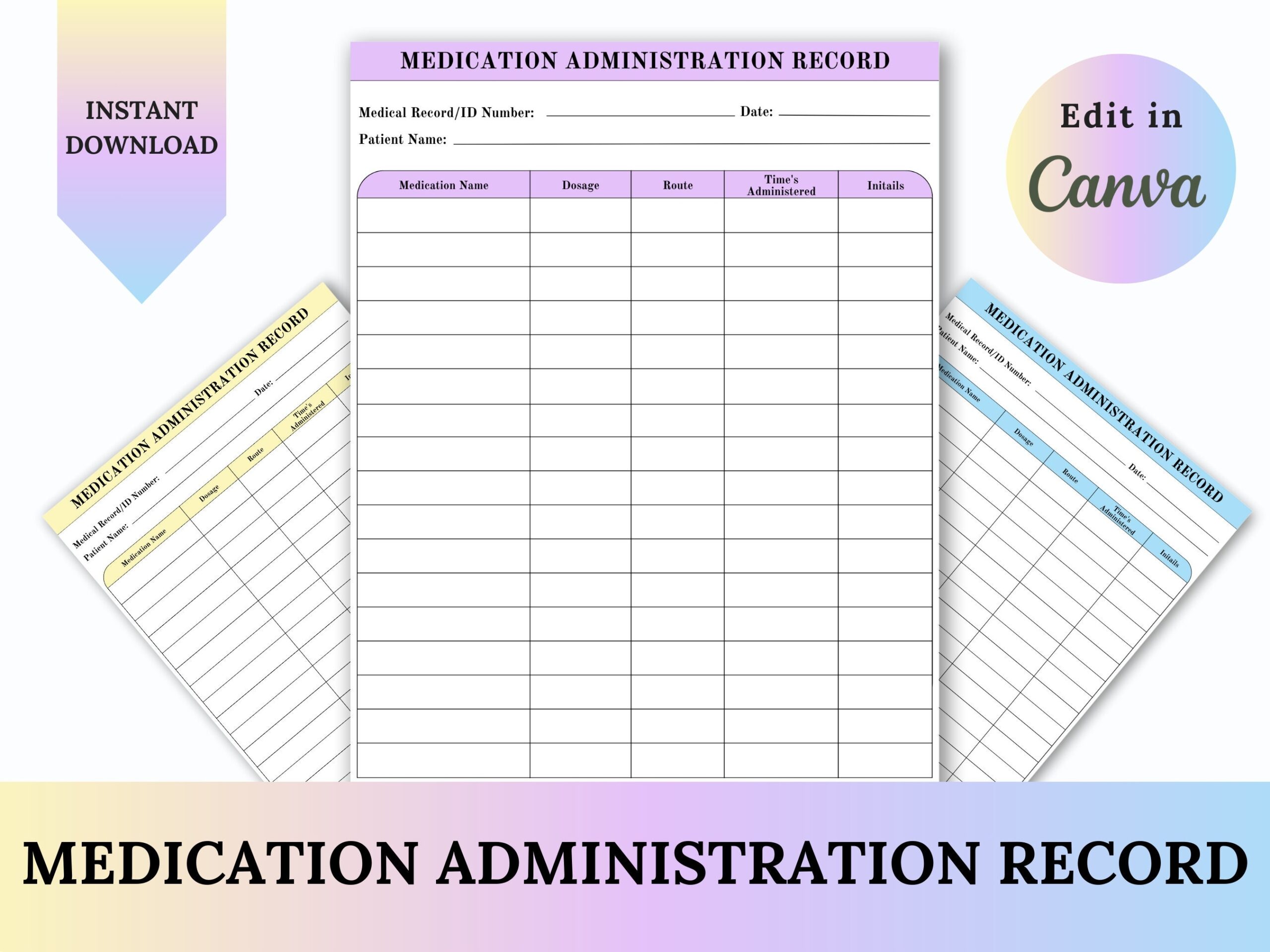 Free Printable Medication Administration Record