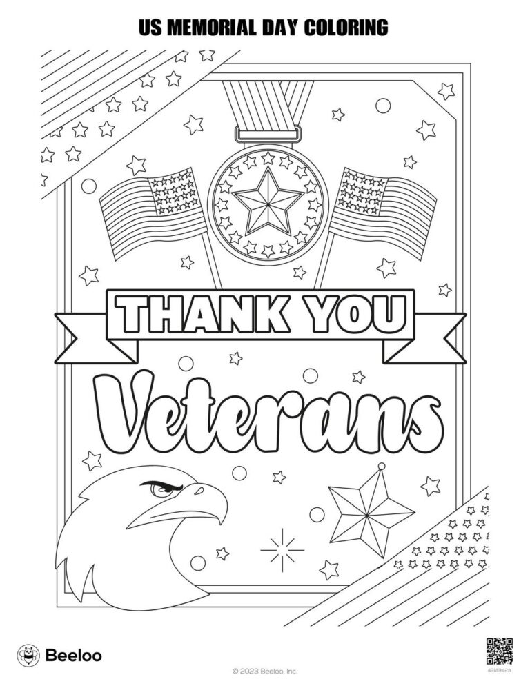 Memorial Day themed Coloring Pages Beeloo Printable Crafts And 