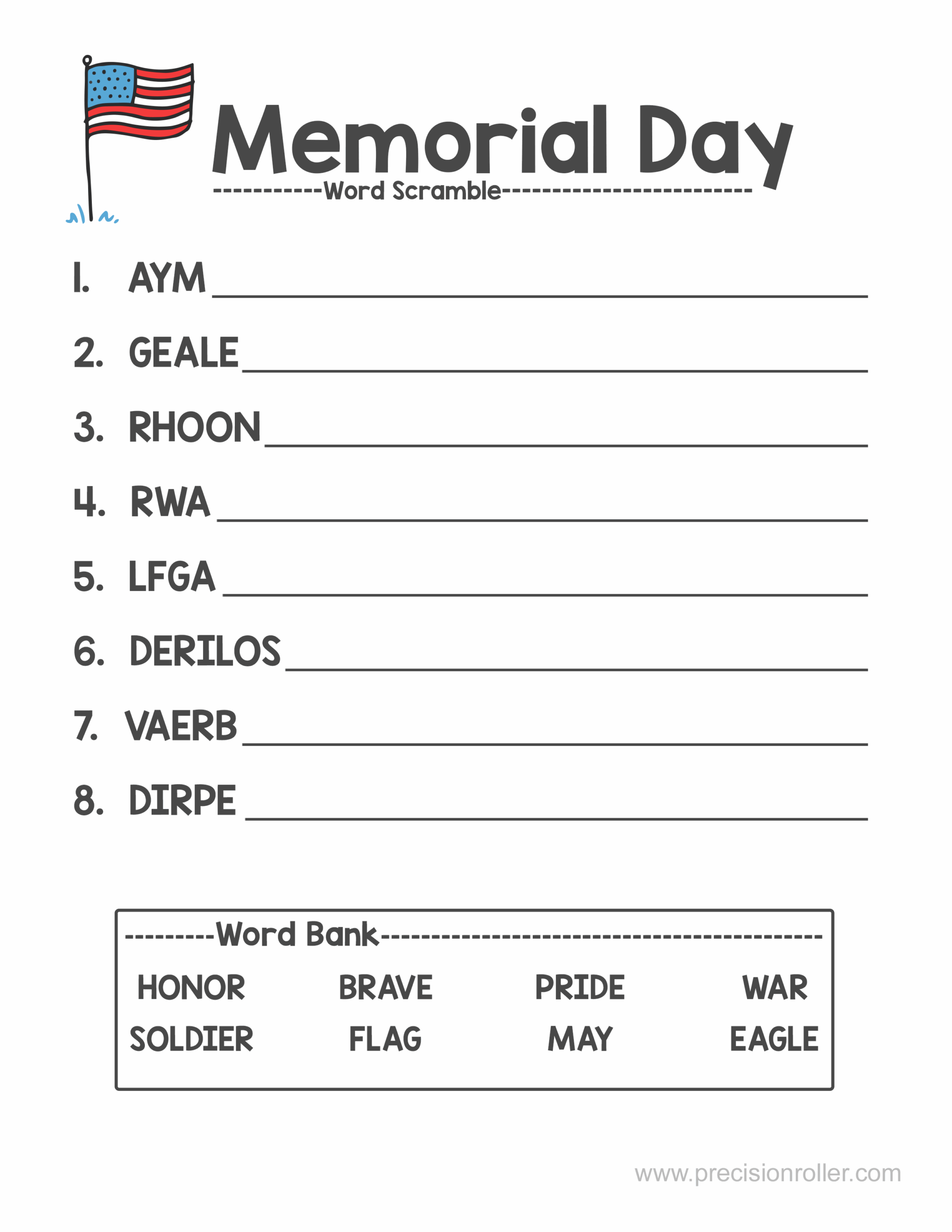 Memorial Day Printables Free