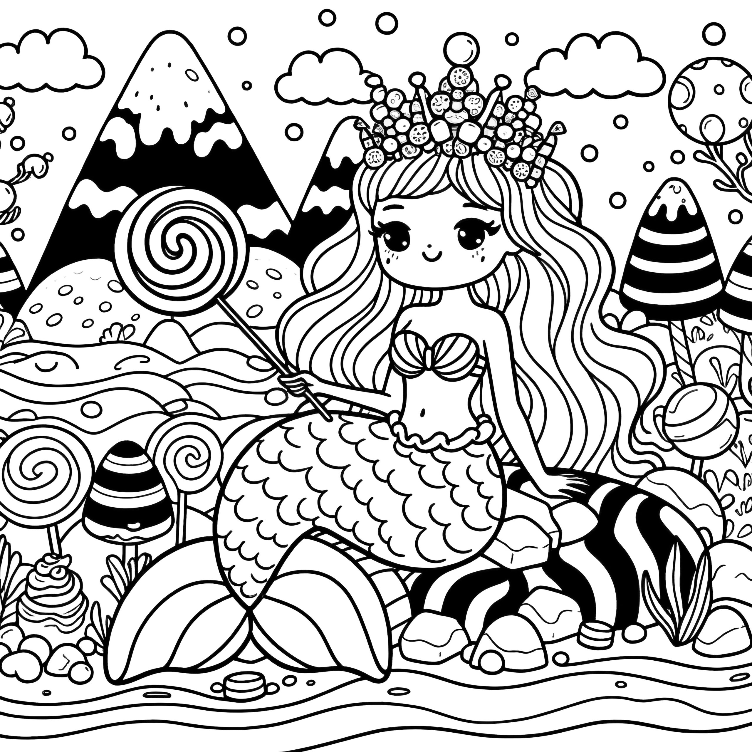 Mermaid Coloring Pages Printable Free