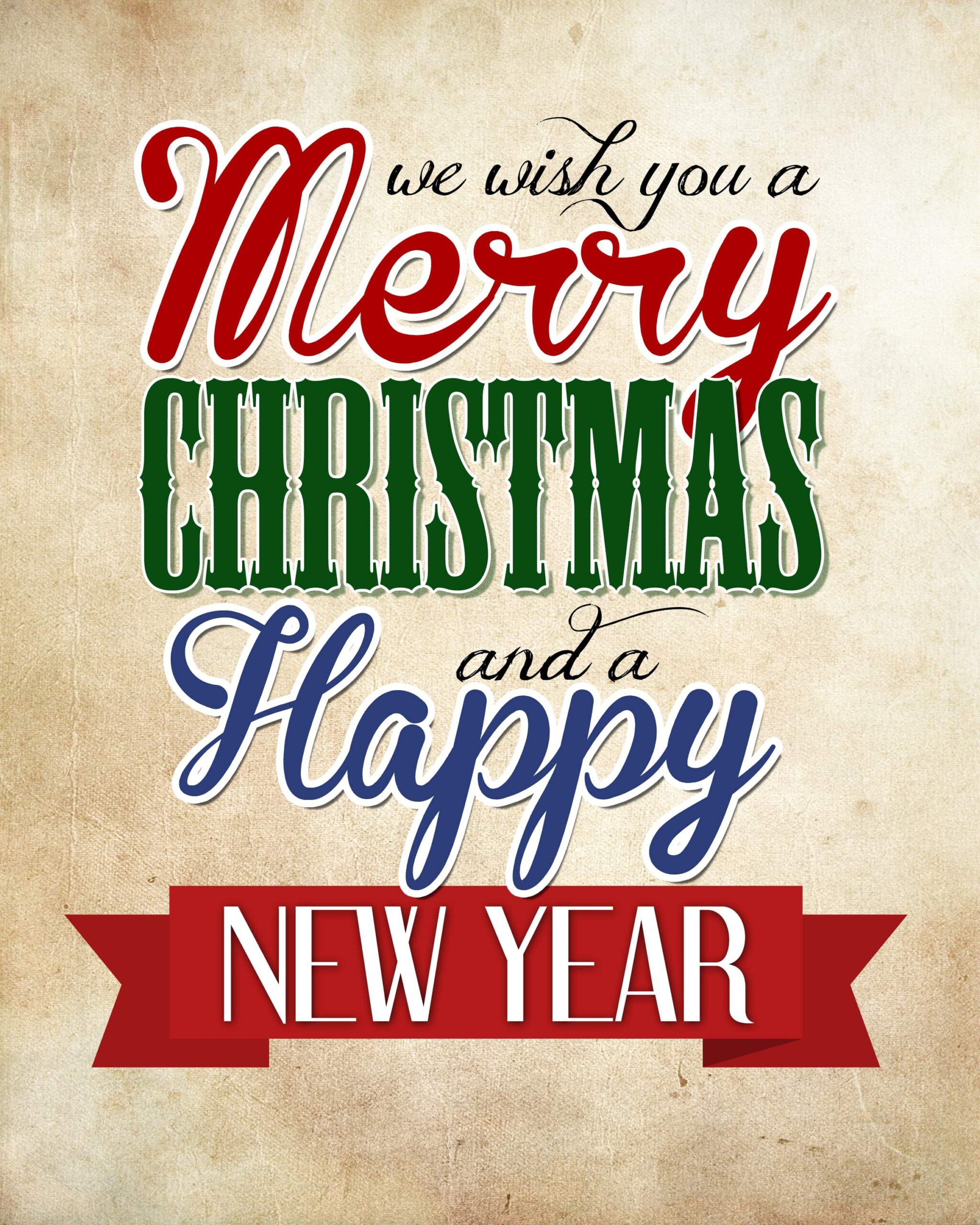 Merry Christmas U0026 Happy New Year Free Printable How To Nest For 