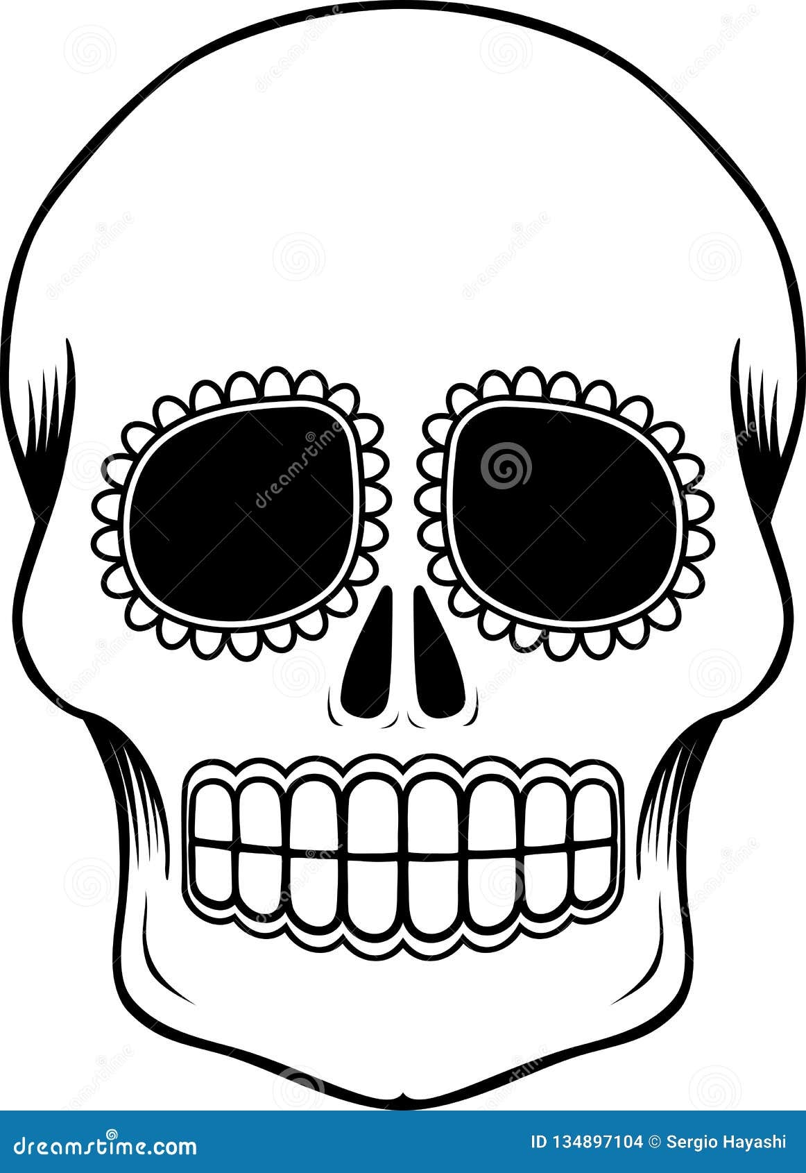 Sugar Skull Template Printable Free