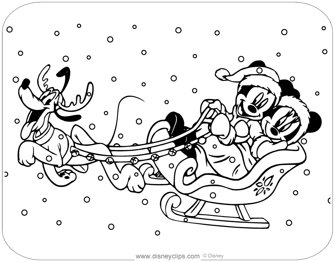 Free Disney Christmas Coloring Pages Printable