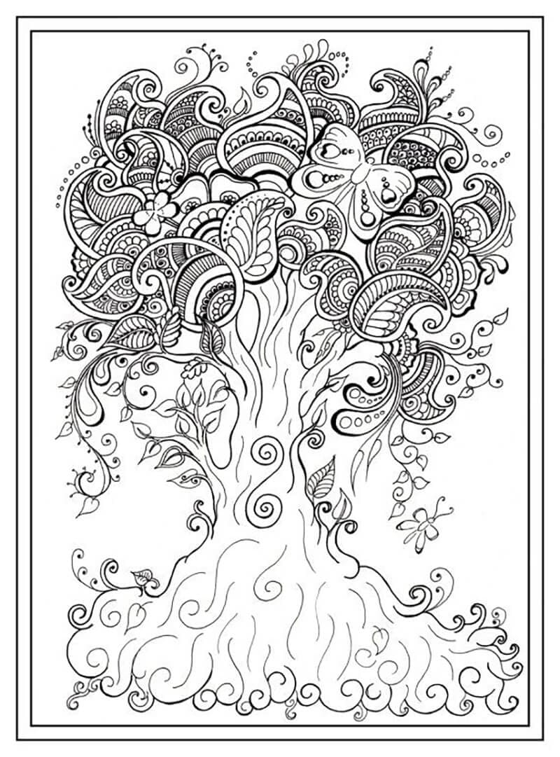 Tree Coloring Pages Free Printable