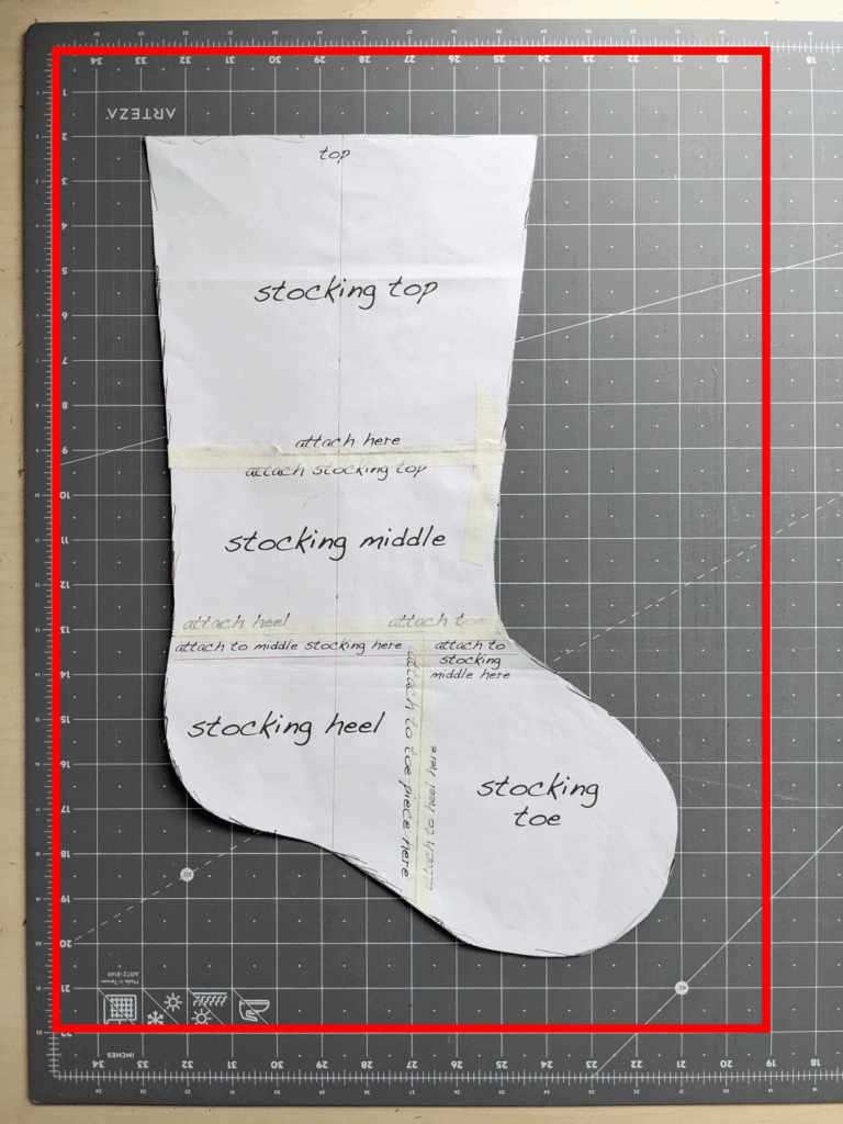 Minimalist Christmas Tree Stocking Juniperus Threadworks
