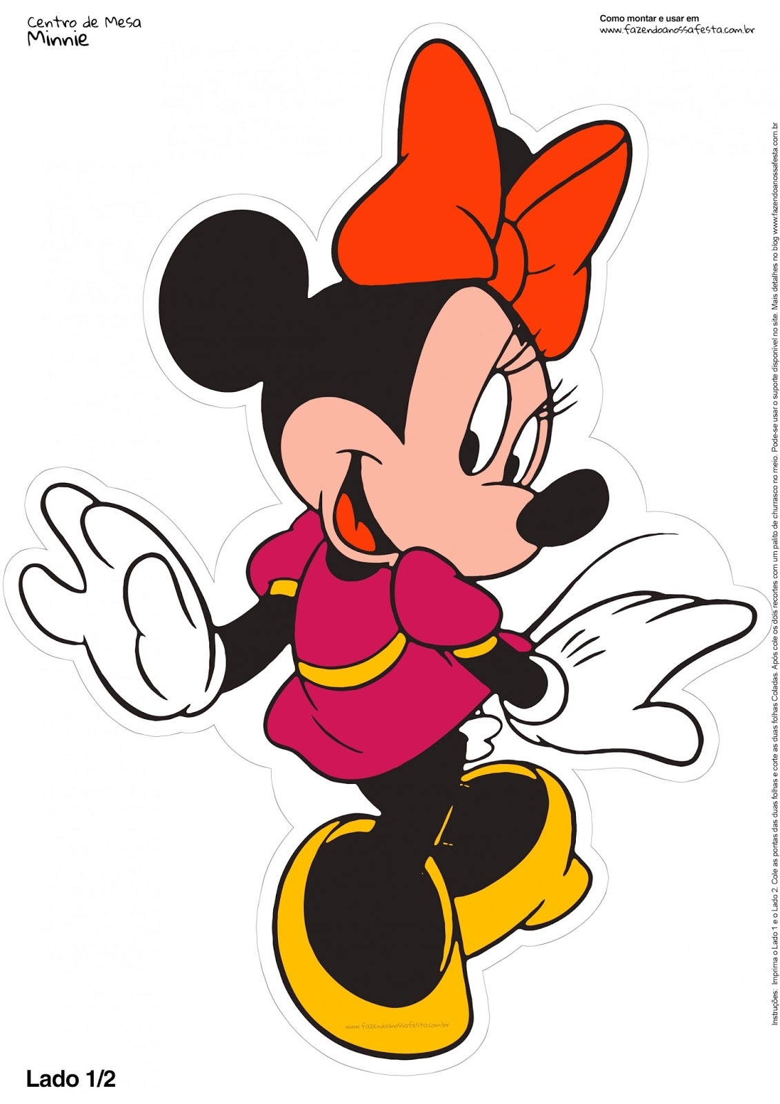 Minnie Mouse Free Printable Centerpieces Oh My Fiesta In English
