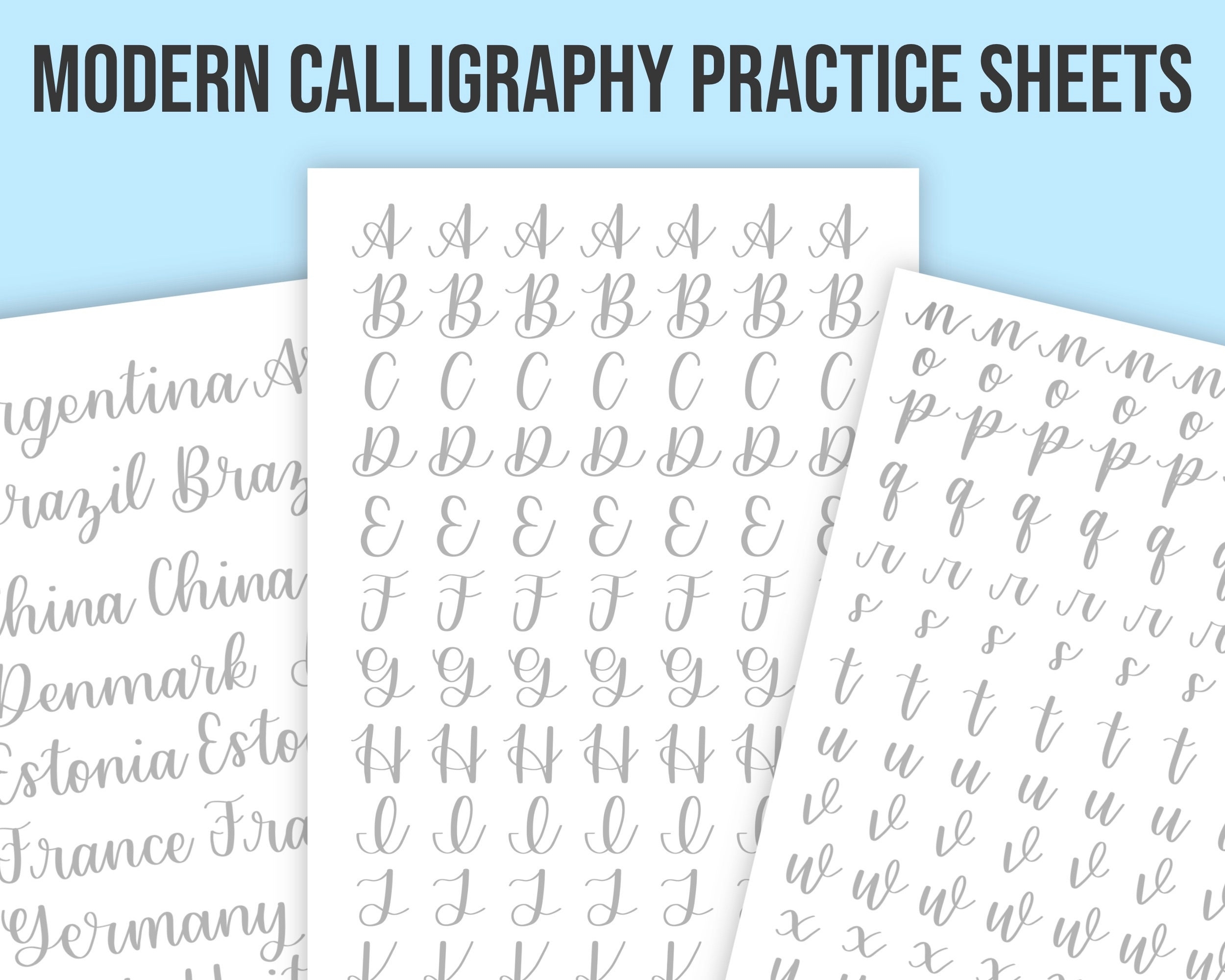 Free Calligraphy Practice Sheets Printable