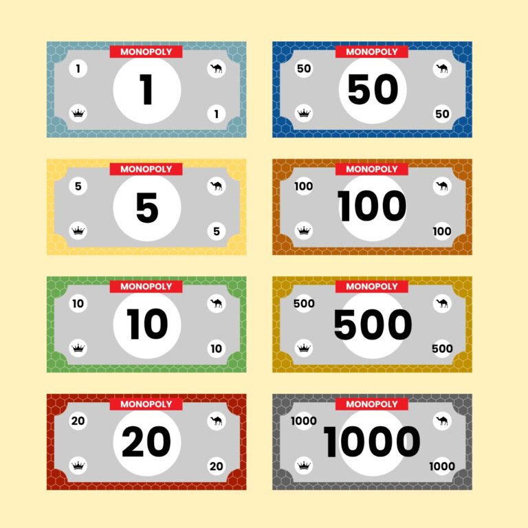 Monopoly Money Template In PSD Illustrator PDF SVG Download 