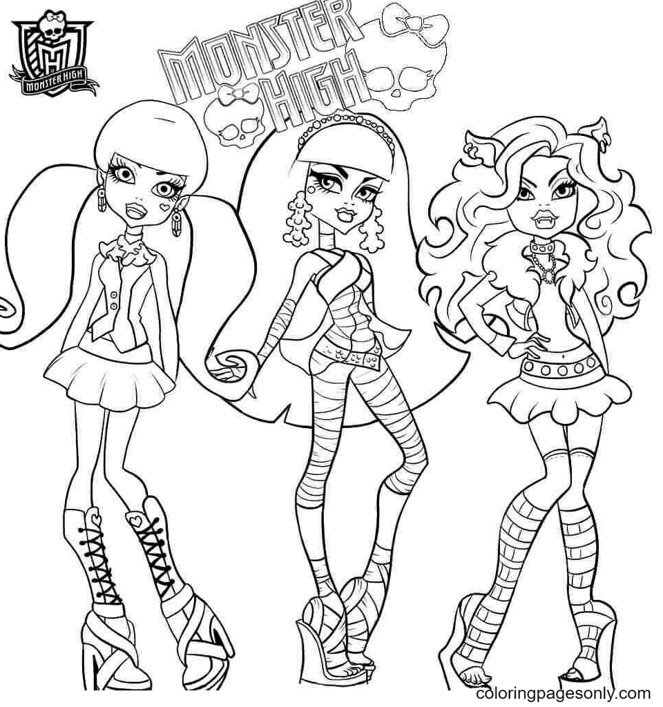 Monster High Coloring Pages Printable For Free Download
