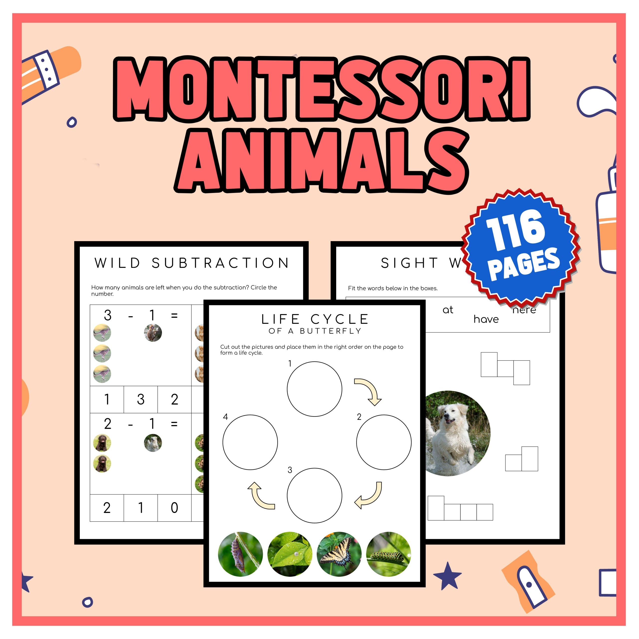 Montessori Animals Worksheets Made By Teachers