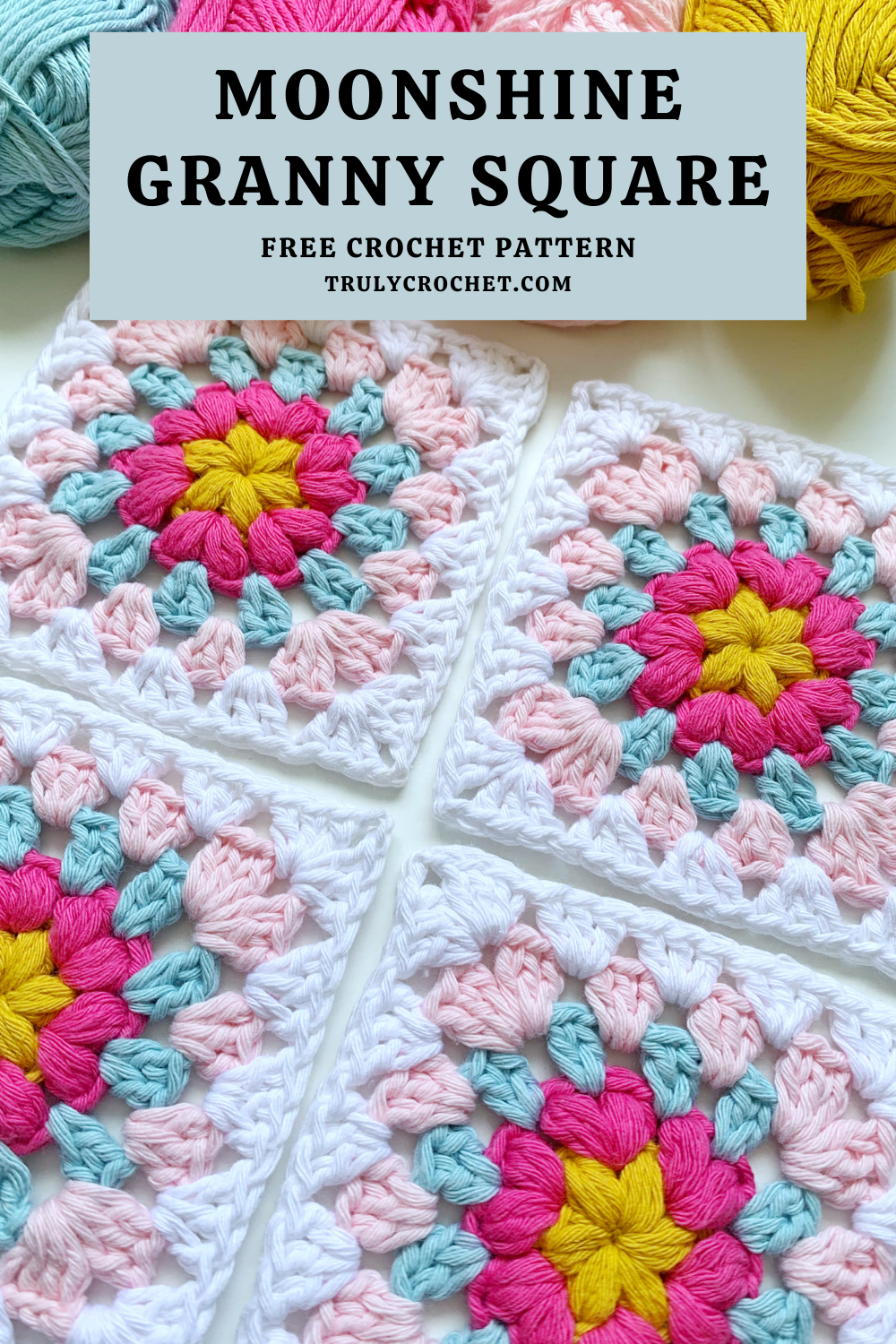 Moonshine Granny Square Pattern Free Crochet Pattern Truly Crochet