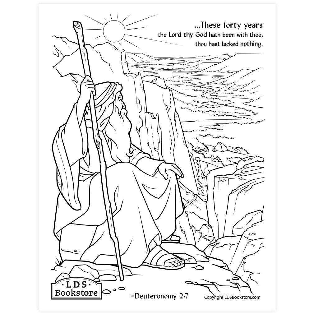 Moses And The Promised Land Coloring Page Printable
