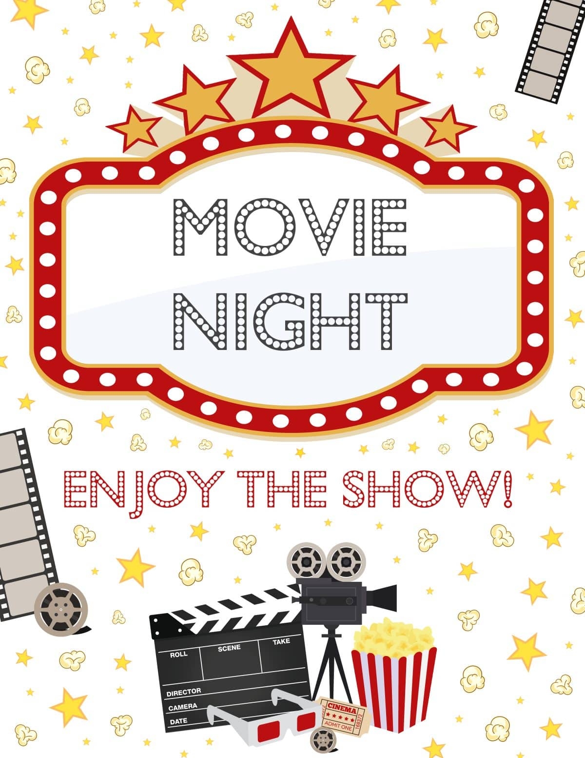 Movie Night Printables Free