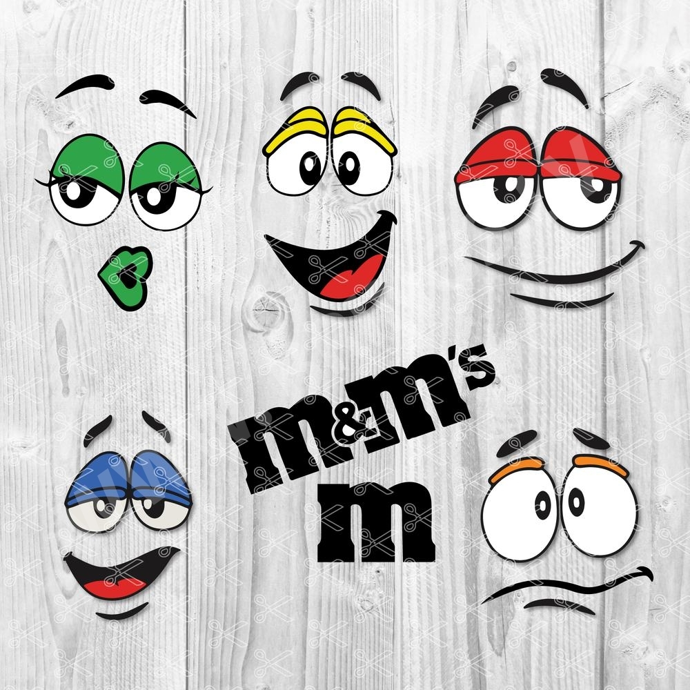 Printable M&M Faces Svg Free