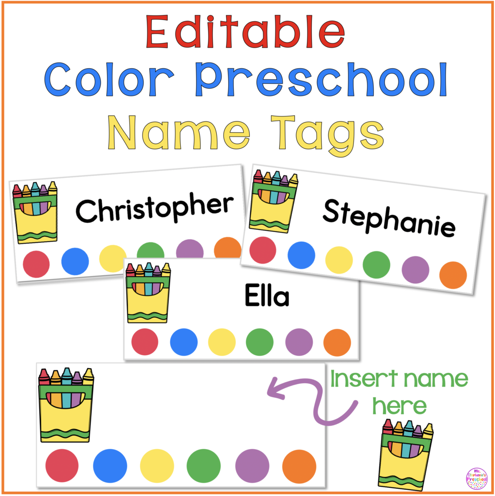 Preschool Name Tags Free Printable