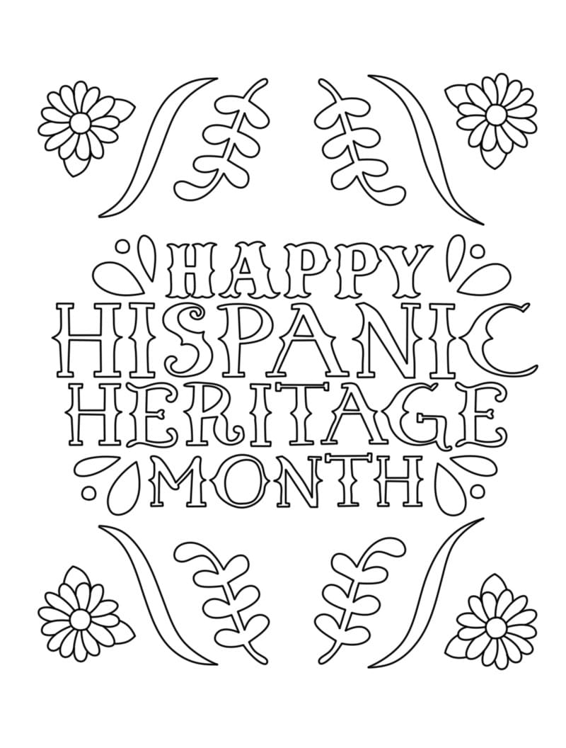 Free Printable Hispanic Heritage Coloring Pages