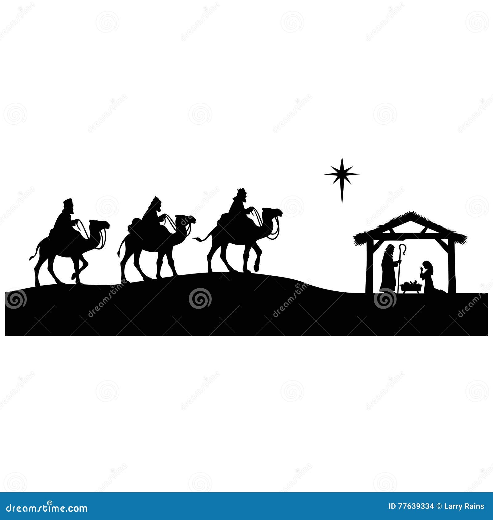 Free Printable Nativity Scene Silhouette