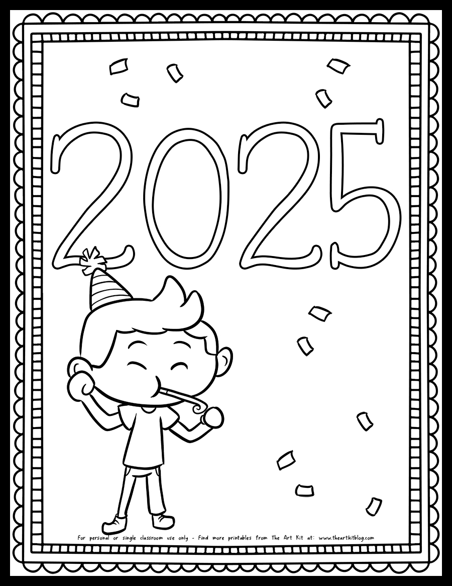 New Years Coloring Pages Free Printable