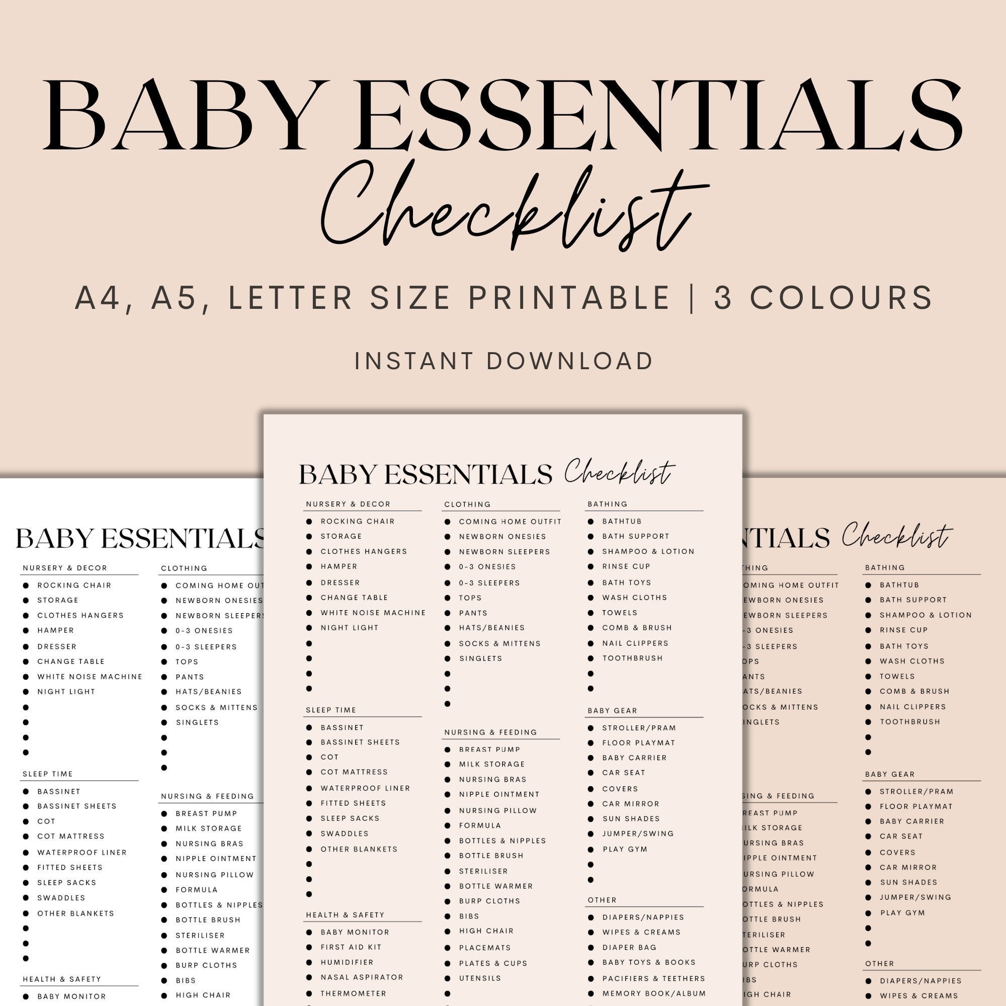 Newborn Essentials List Pdf Clearance