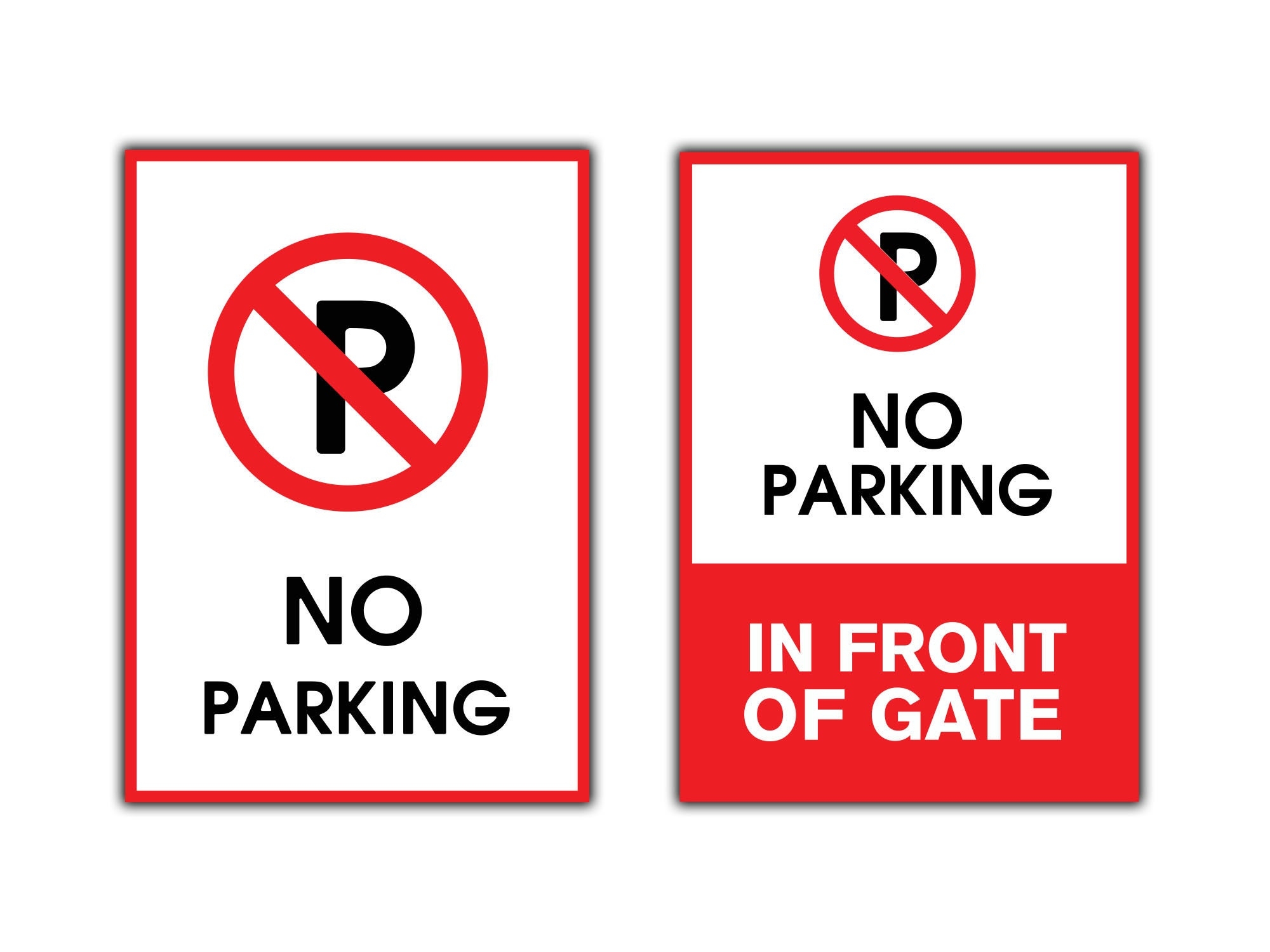 No Parking Sign Board Printable A4 Size Pdf No Parking Road Sign Instant Download Etsy