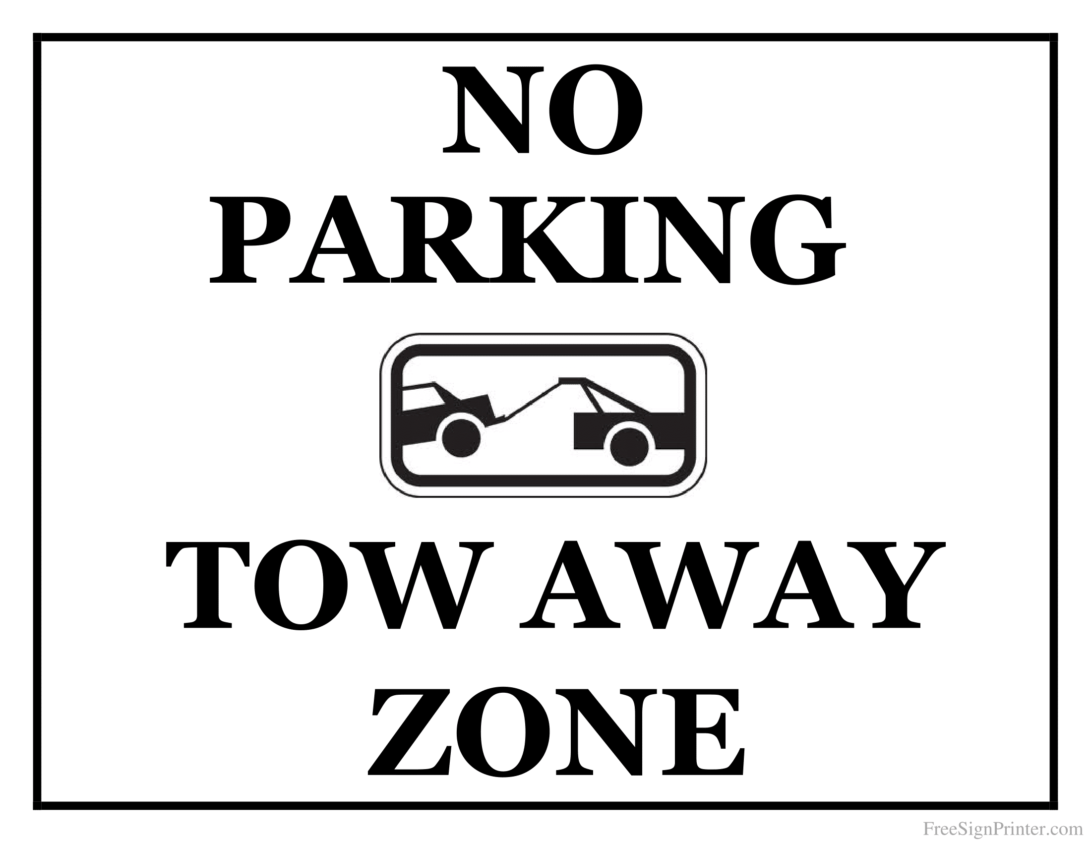 No Parking Signs Poster Template