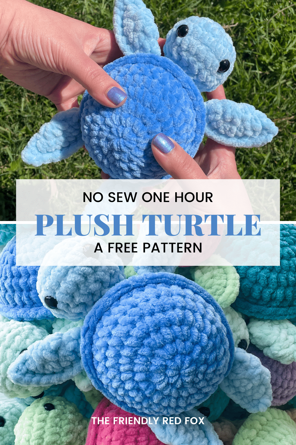 No Sew Crochet Turtle Amigurumi Plush 