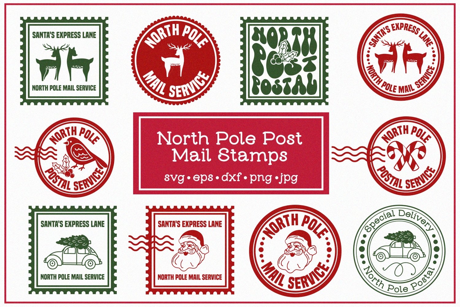 Free Printable North Pole Stamps