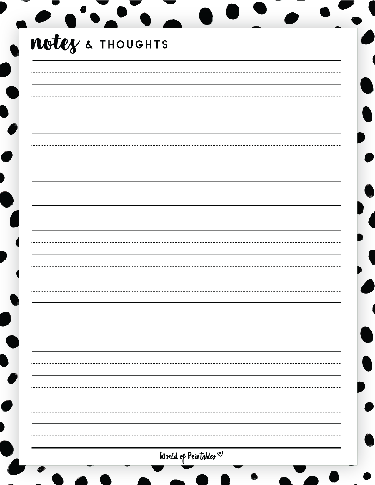 Free Printable Notes