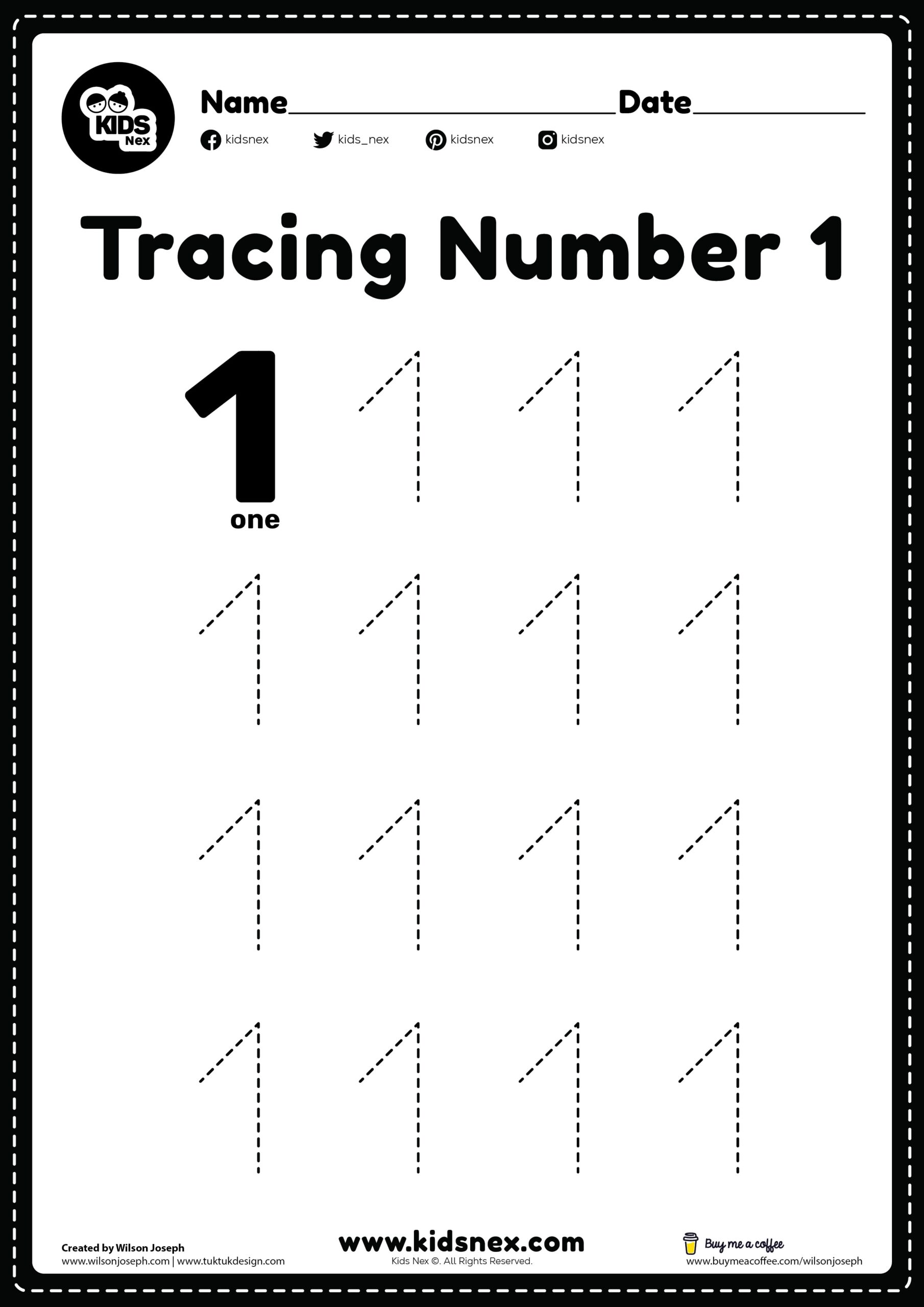 Free Printable Number Tracing Sheets