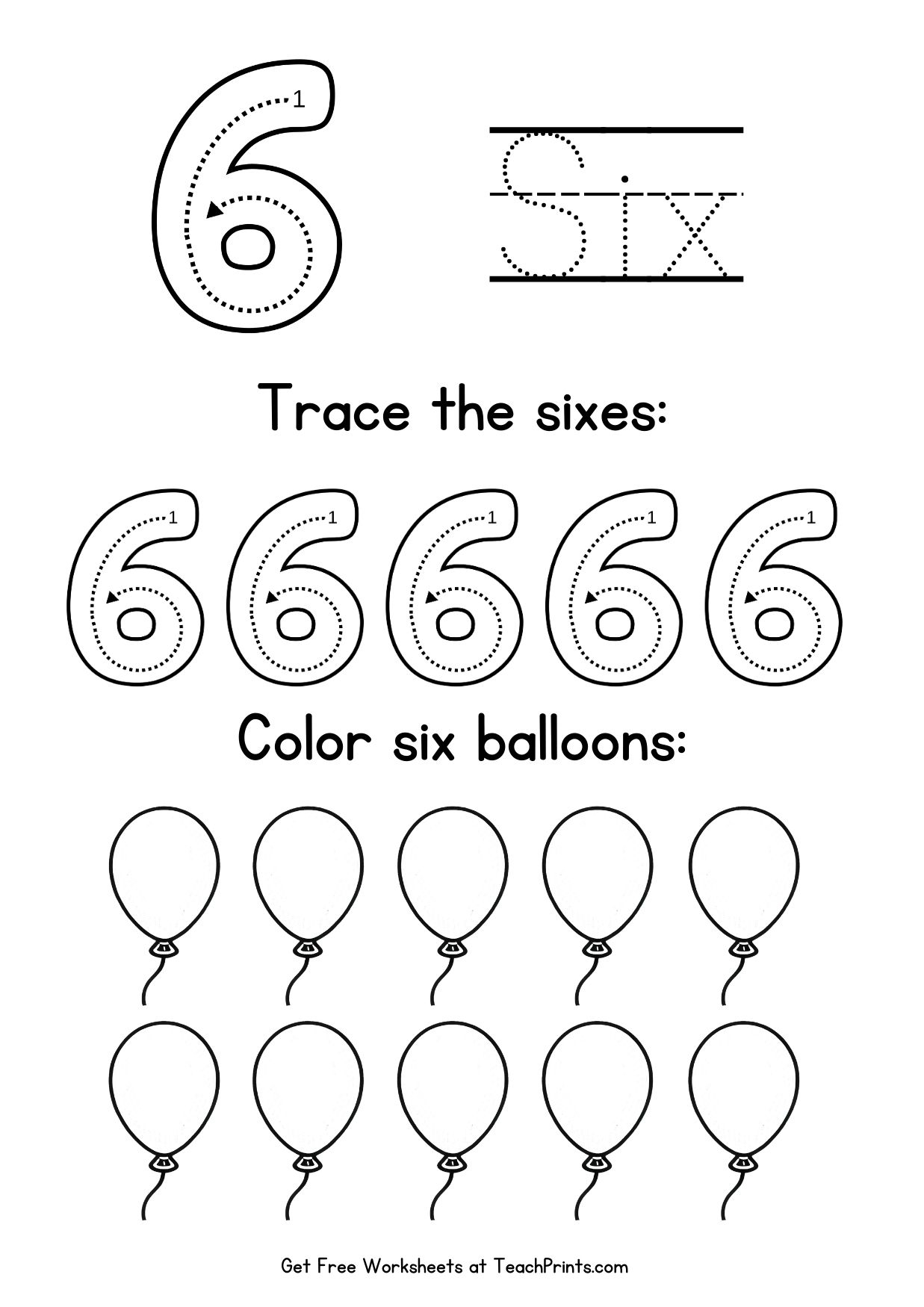 Free Preschool Number Printables