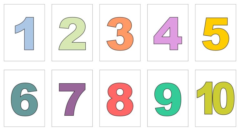 Number Card 1 10 10 Free PDF Printables Printablee Worksheets Library