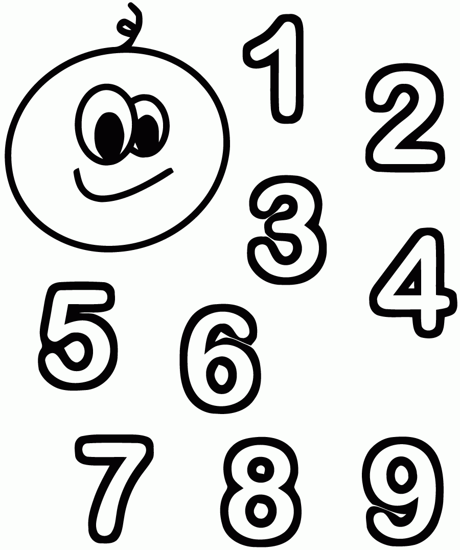 Numbers Coloring Pages Free Printable