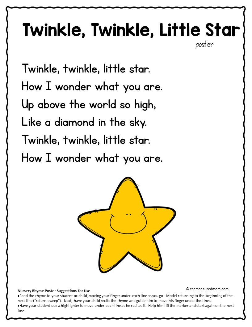 Nursery Rhyme Concepts Of Print Pack Special Offer The 