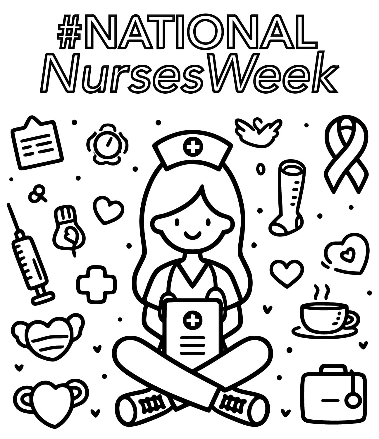 Free Printable Nurse Coloring Pages