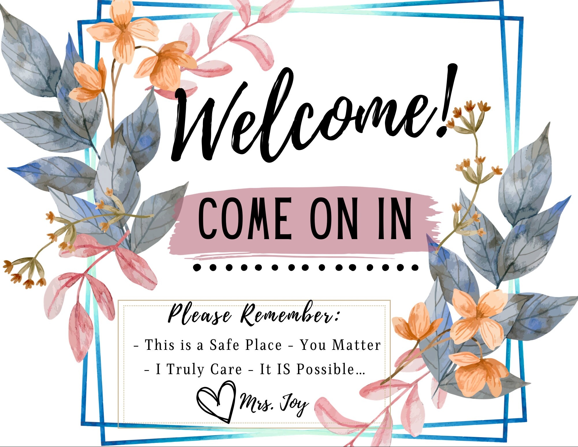 Office Sign For Wall Printable Office Signs Gifts For Teachers Home Office Sign For Door Welcome Sign Classroom Printable Welcome Signs Etsy